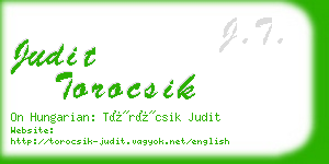 judit torocsik business card